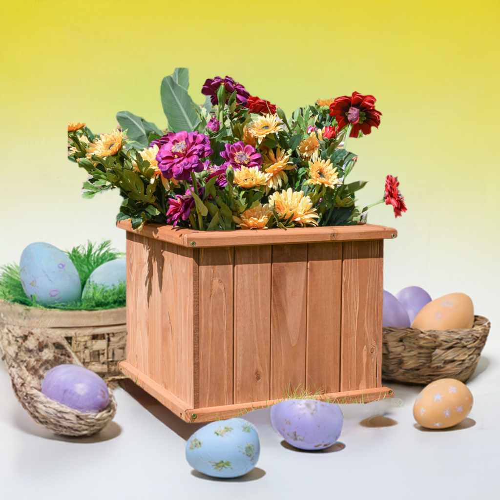 15-inch Latte Wooden Planter – WAPPACK